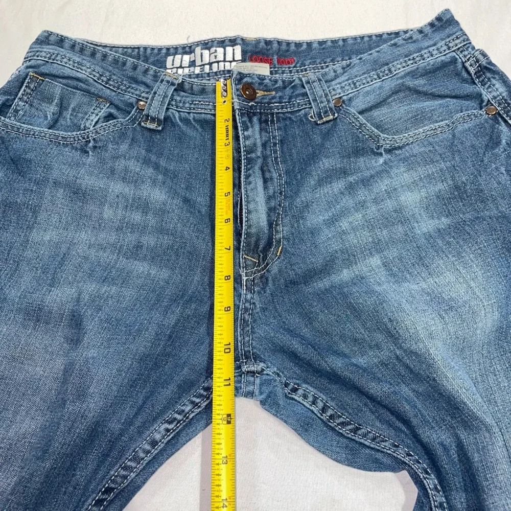Urban Pipeline Loose Boot Jeans Mens 36x32 Blue Medium Wash Denim Cotton Relaxed